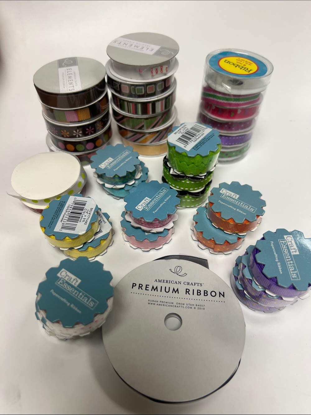 Premium Ribbon Bundle(37)- Multi Color/Multi Sizes (Almost all new & unopened)
